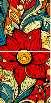 Painting by Numbers Mandala Flowers I 2-Panel
