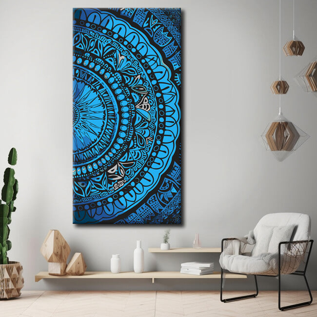 Painting by Numbers Mandala Flowers II Shipping from DE-60*120cm-without stretcher frame-without covering service