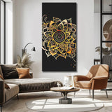 Paint by Numbers Golden Mandala Art