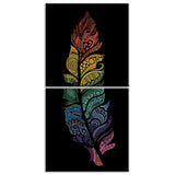 Painting by numbers mandala feather 2-piece shipping from DE