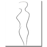 Painting by Numbers Art Minimalism Drawing Silhouette Human II
