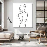 Painting by Numbers Art Minimalism Drawing Silhouette Woman I