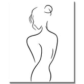 Painting by Numbers Art Minimalism Drawing Silhouette Woman I
