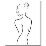 Painting by Numbers Art Minimalism Drawing Silhouette Woman I