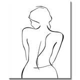 Painting by Numbers Art Minimalism Drawing Silhouette Woman II