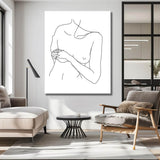 Painting by Numbers Minimalism Drawing Female Body