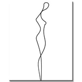 Painting by Numbers Minimalism Drawing Silhouette Body Woman