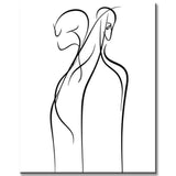 Painting by Numbers Art Minimalism Drawing Silhouette Body