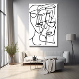 Painting by Numbers Art Minimalism Drawing Three Faces