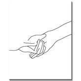 Painting by Numbers Art Minimalism Drawing Hands I
