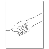 Painting by Numbers Art Minimalism Drawing Hands I
