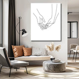 Painting by Numbers Art Minimalism Drawing Hands II