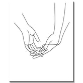 Painting by Numbers Art Minimalism Drawing Hands II