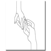 Painting by Numbers Art Minimalism Drawing Hands IV