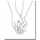 Painting by Numbers Art Minimalism Drawing Hands V