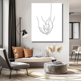 Painting by Numbers Art Minimalism Drawing Hands VI