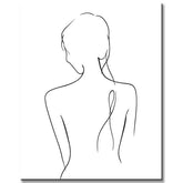 Painting by Numbers Line Drawing Art Silhouette Female Body