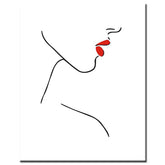 Painting by Numbers Line Drawing Art Silhouette Woman