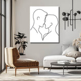 Painting by Numbers Line Drawing Art Silhouette Love