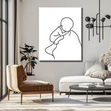 Paint by Numbers Line Drawing Art Silhouette Baby