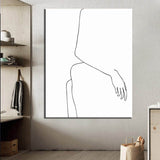 Paint by Numbers Line Drawing Art Silhouette Person