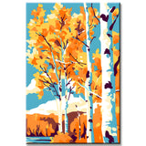 Paint by Numbers Art Autumn Tree Birch