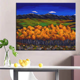 Painting by Numbers Art Nature Nature Autumn Trees in A Beautiful Landscape