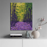 Painting by Numbers Art Nature Tree Alley with Sea of Lavender
