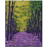 Painting by Numbers Art Nature Tree Alley with Sea of Lavender