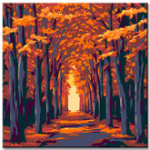 Painting by Numbers Art Nature Tree Alley in Autumn