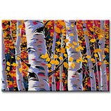 Paint by Numbers Art Nature Birch Autumn Leaves