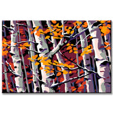 Painting by numbers art nature bare trees with autumn leaves