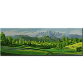 Painting by Numbers Art Nature Green Meadows and Mountains