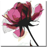 Painting by Numbers Flowers Rose Looking To The Left