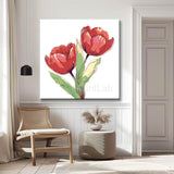 Painting by Numbers Two Closed Tulips