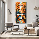 Painting by Numbers Art Nature Autumn Landscape with River and Bridge