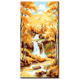 Painting by Numbers Mountain River Landscape