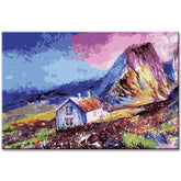 Painting by Numbers Mountains in Norway