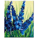 Paint by numbers flowers blue