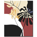 Painting by Numbers Art Painting Leaf Black White Brown