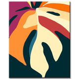 Paint by Numbers Art Painting Colored Flower Leaf