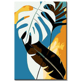 Painting by Numbers Monstera Abstract Art