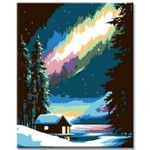 Painting by Numbers Galaxy and Aurora Northern Lights