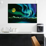Painting by numbers moon in the northern lights shipping from DE