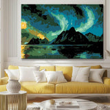Painting by Numbers Moon in The Northern Lights