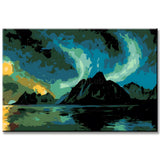 Painting by Numbers Moon in The Northern Lights
