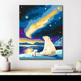 Painting by Numbers Polar Bear and Aurora