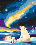 Painting by Numbers Polar Bear and Aurora