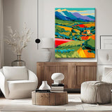 Painting by Numbers Colored Mountain Landscape