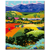 Painting by Numbers Colored Mountain Landscape